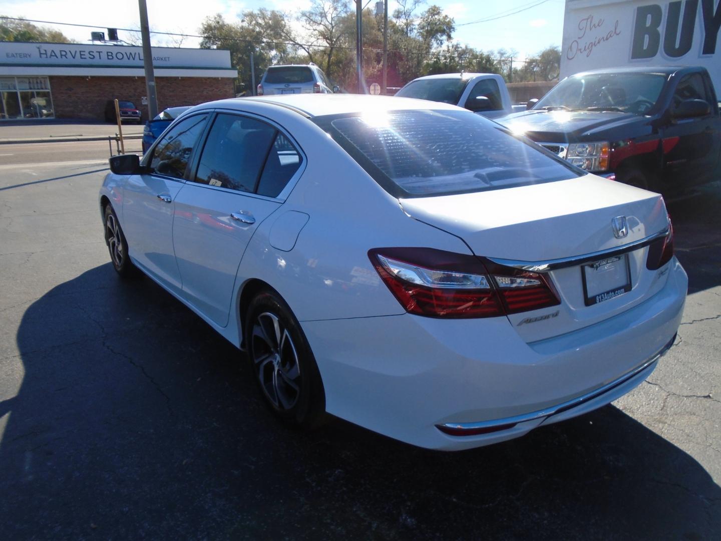 2017 WHITE Honda Accord LX Sedan CVT (1HGCR2F30HA) with an 2.4L L4 DOHC 16V engine, CVT transmission, located at 6112 N Florida Avenue, Tampa, FL, 33604, (888) 521-5131, 27.954929, -82.459534 - Photo#4